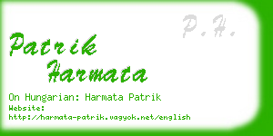 patrik harmata business card